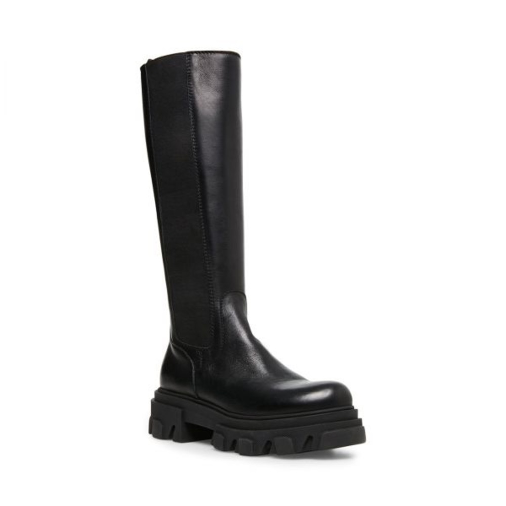 Steve Madden Wayde black leather women’s boots size 9